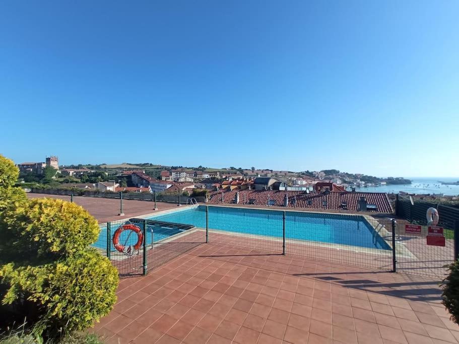 Apartamento Terraza Y Piscina Con Vistas Espectaculares Al Mar Parking Cubierto San Vicente De La Barquera Exterior foto