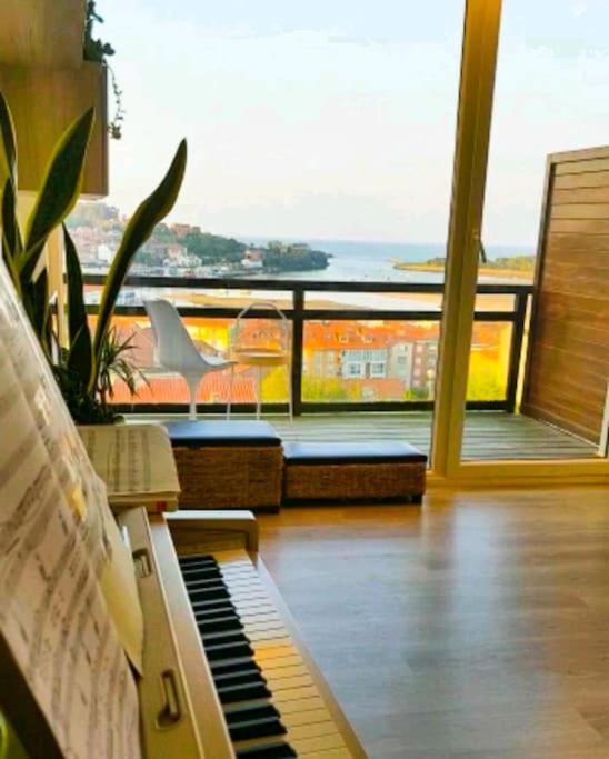 Apartamento Terraza Y Piscina Con Vistas Espectaculares Al Mar Parking Cubierto San Vicente De La Barquera Exterior foto
